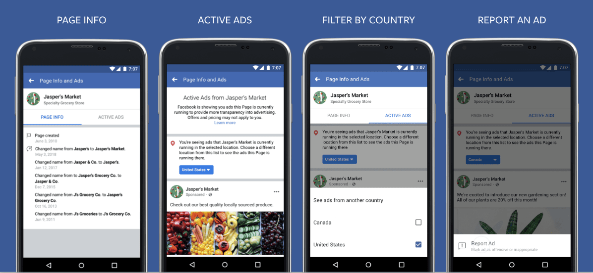 Transparency for FB ads