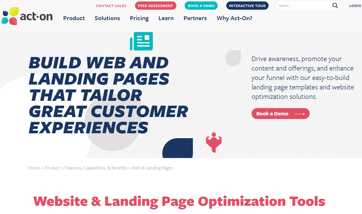 Act-On landing page builder